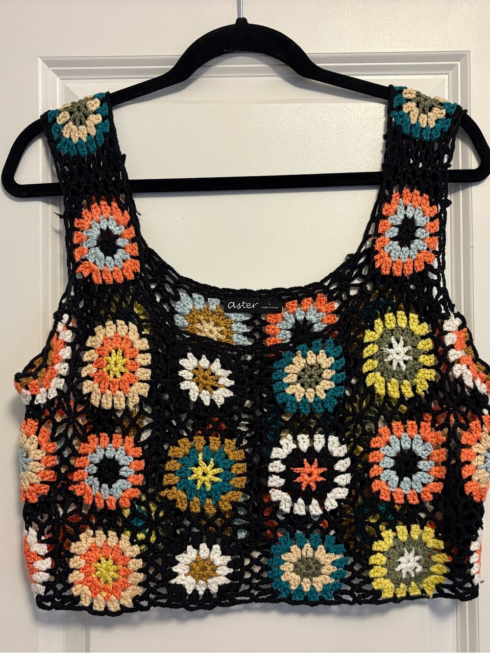 Aster Granny Square Crop Top